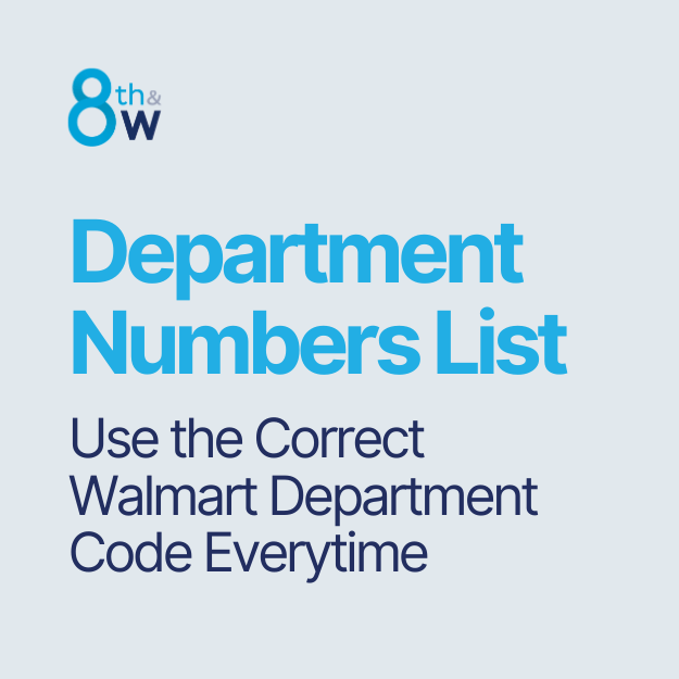 WALMART DEPARTMENT NUMBERS LIST