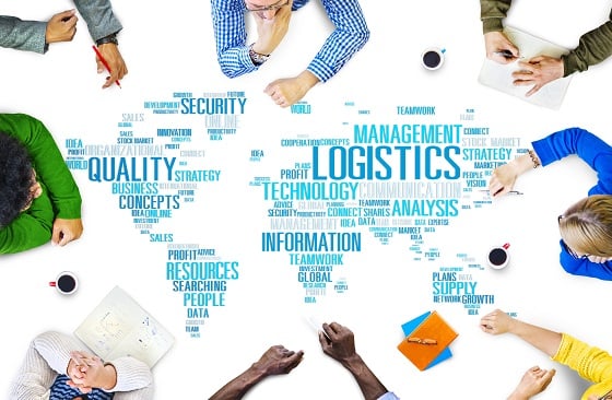 Logistics Management Freight Service Production Concept