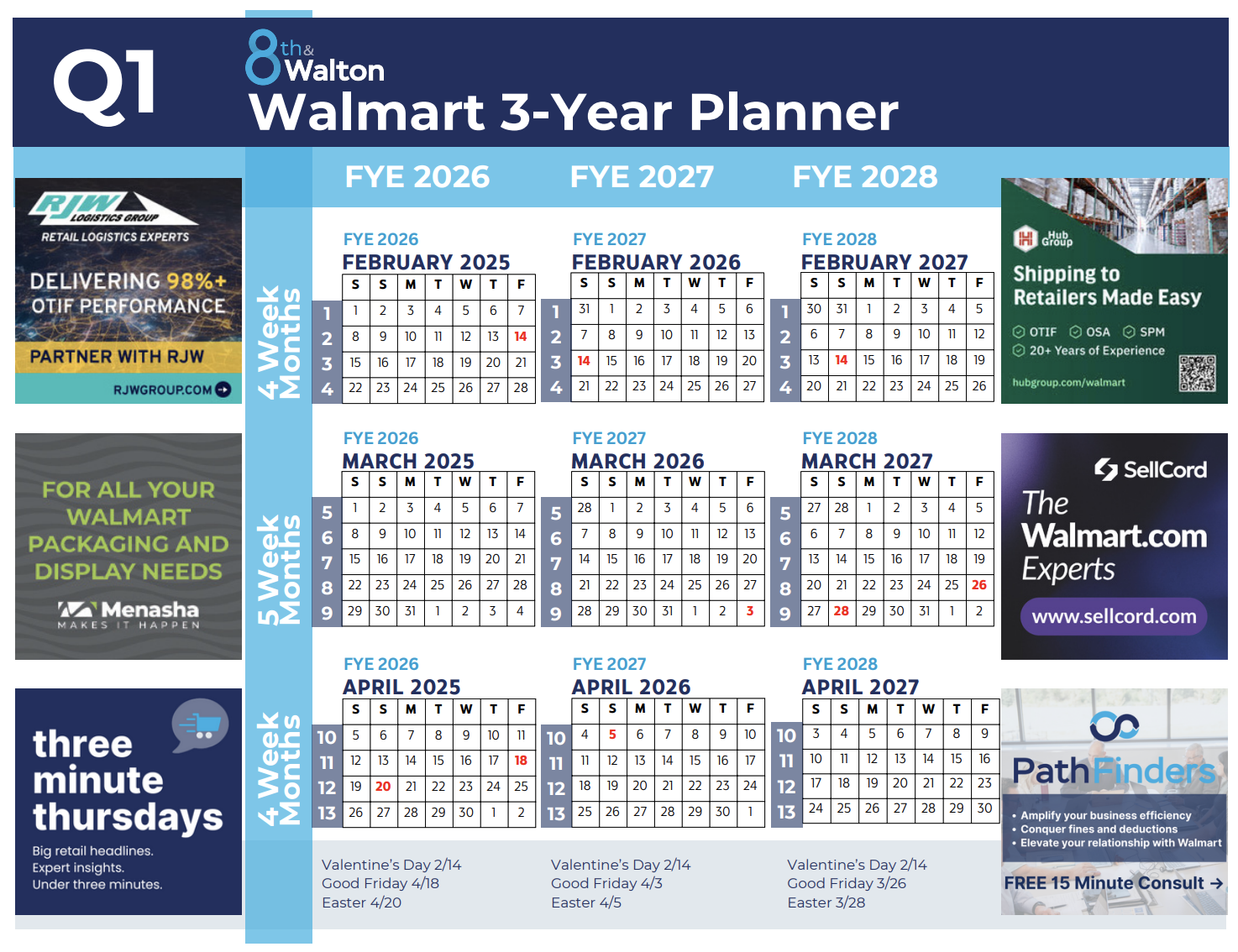 Walmart 3-Year Planner
