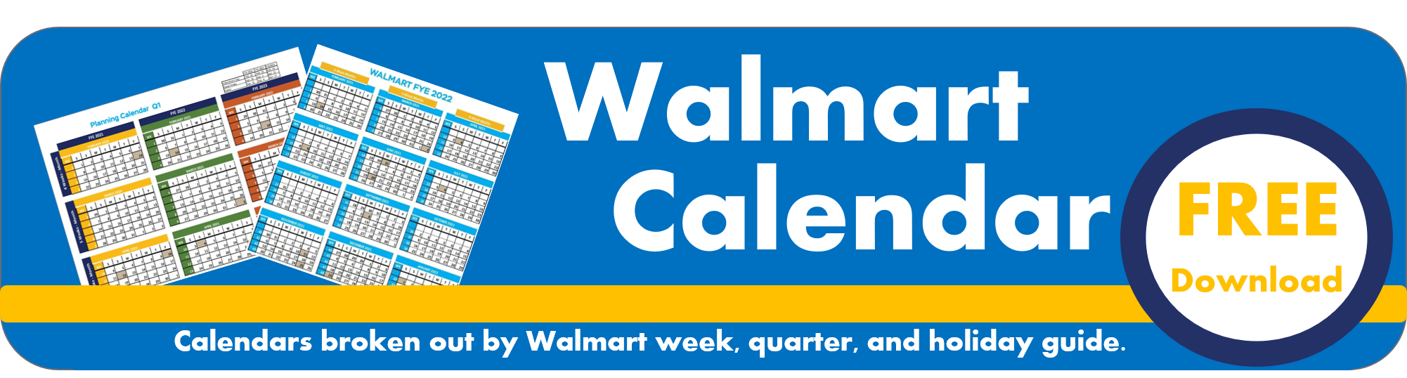 Walmart Fiscal Year Planning Calendar