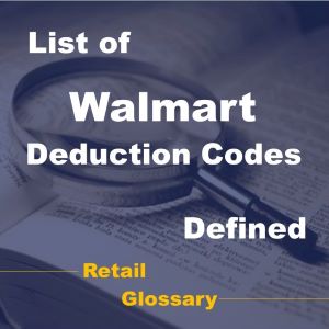 walmart deduction codes