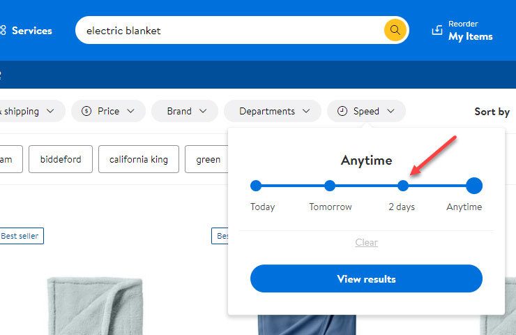 Walmart 2-day shipping option